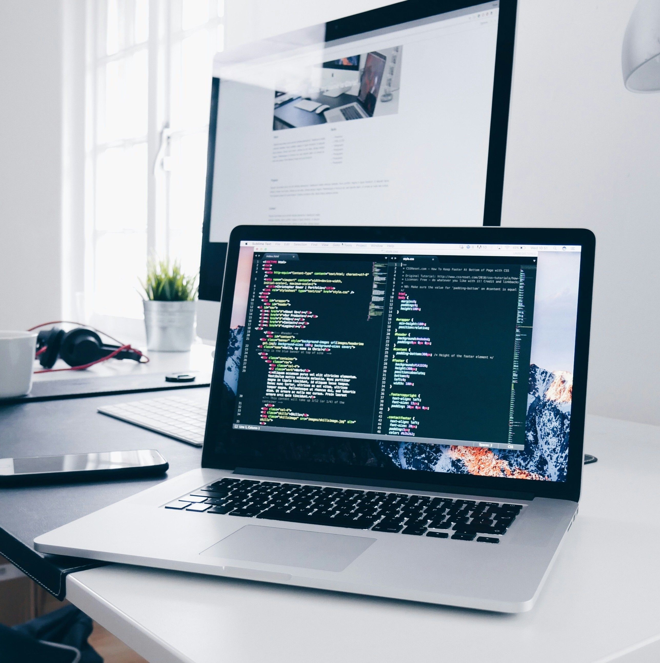 Bild eines Computerbildschirms mit Code